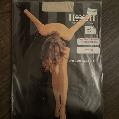 Wolford Individual 10 Tights 11640 2401  Marmor /MATTE TRANSPARENCY Xs New